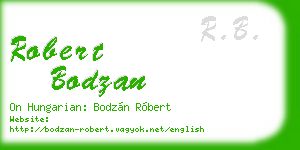 robert bodzan business card